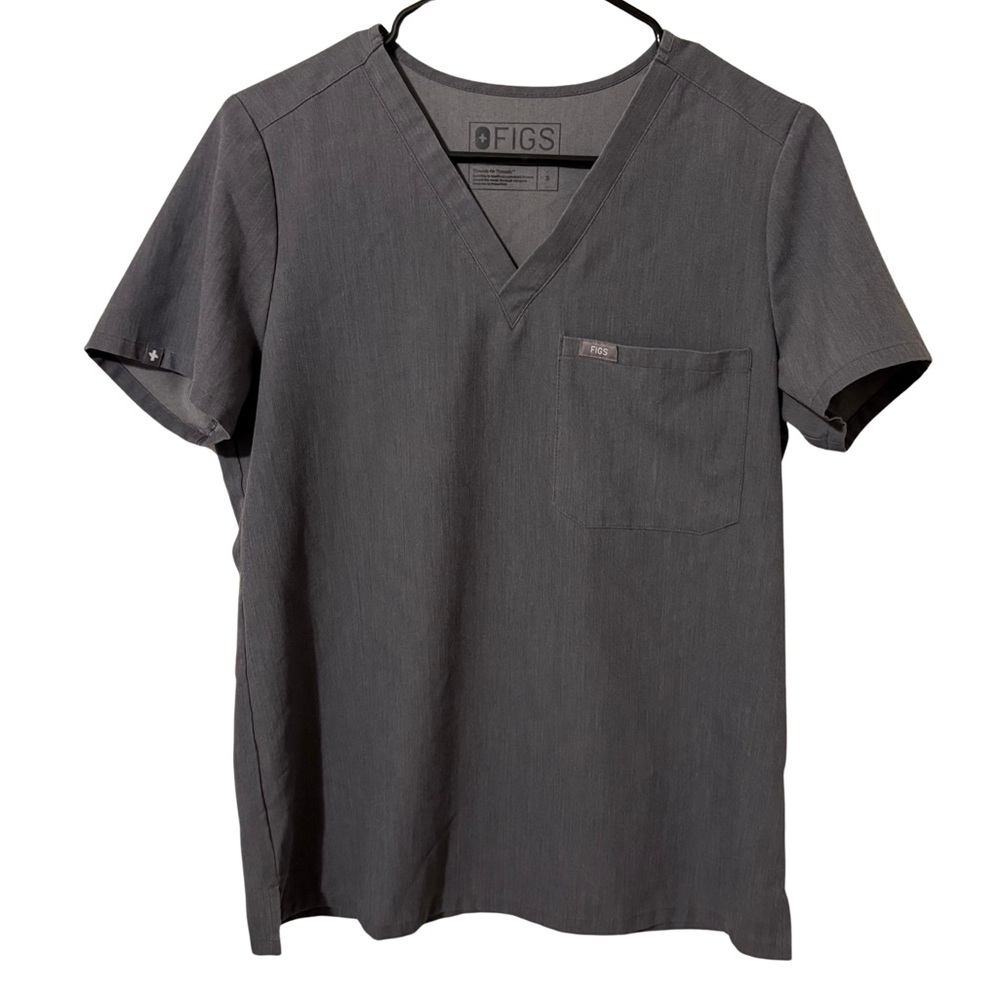 FIGS Catarina Scrub Top Graphite Gray Size Small